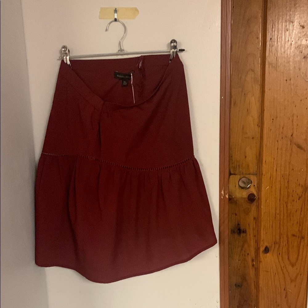 Banana Republic Red Mini Bubble Skirt